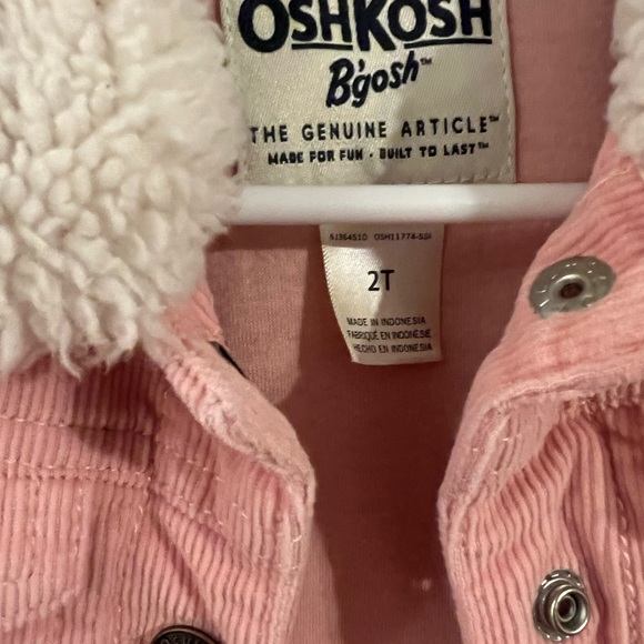 Osh Kosh | Corduroy button coat with fur collar - Picture 3 of 8